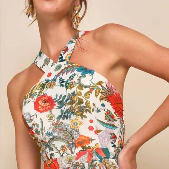 Lulu's Multicolor Floral Maxi Dress - Picture 4 of 4